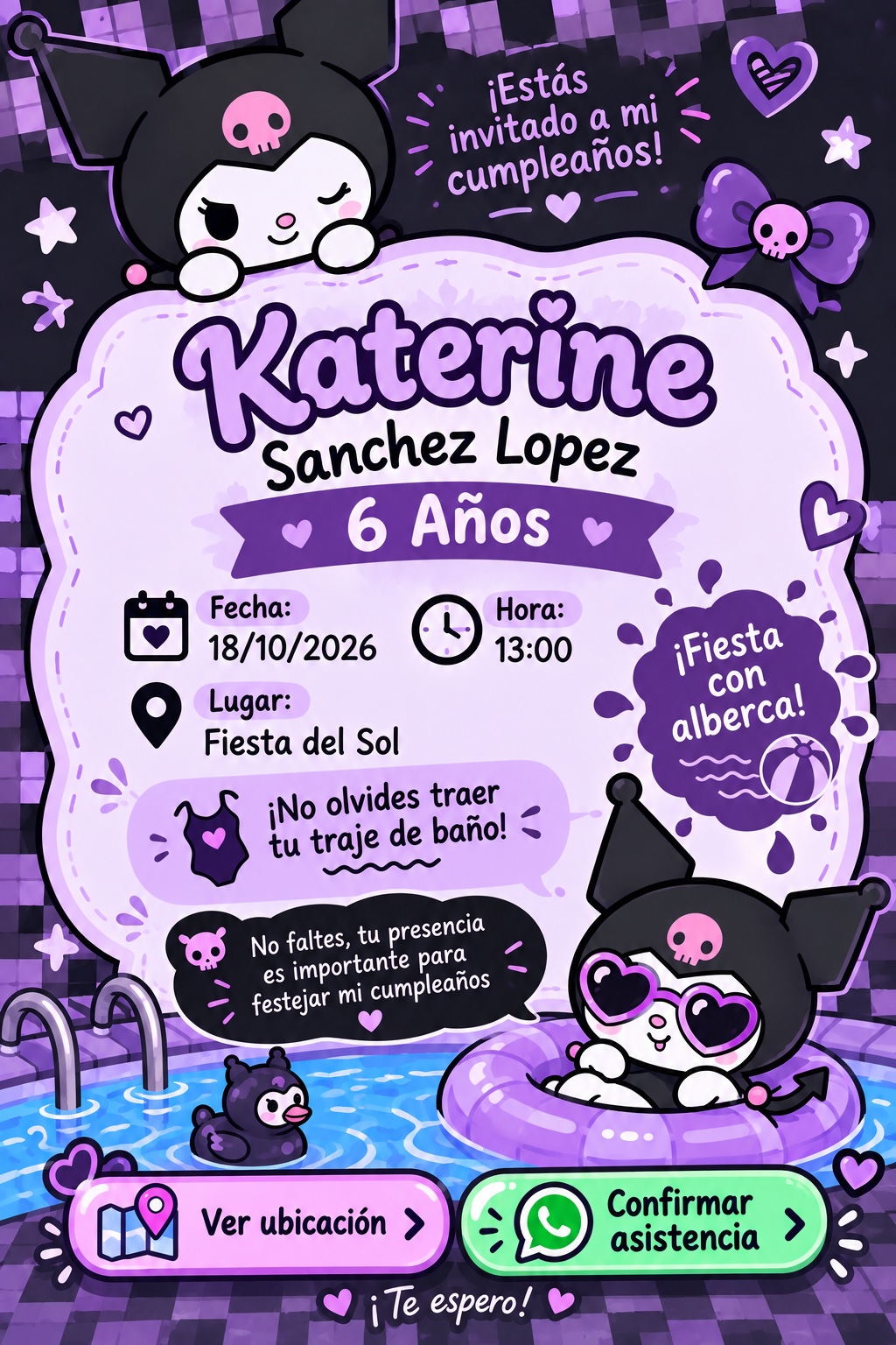 Invitación de Katerine